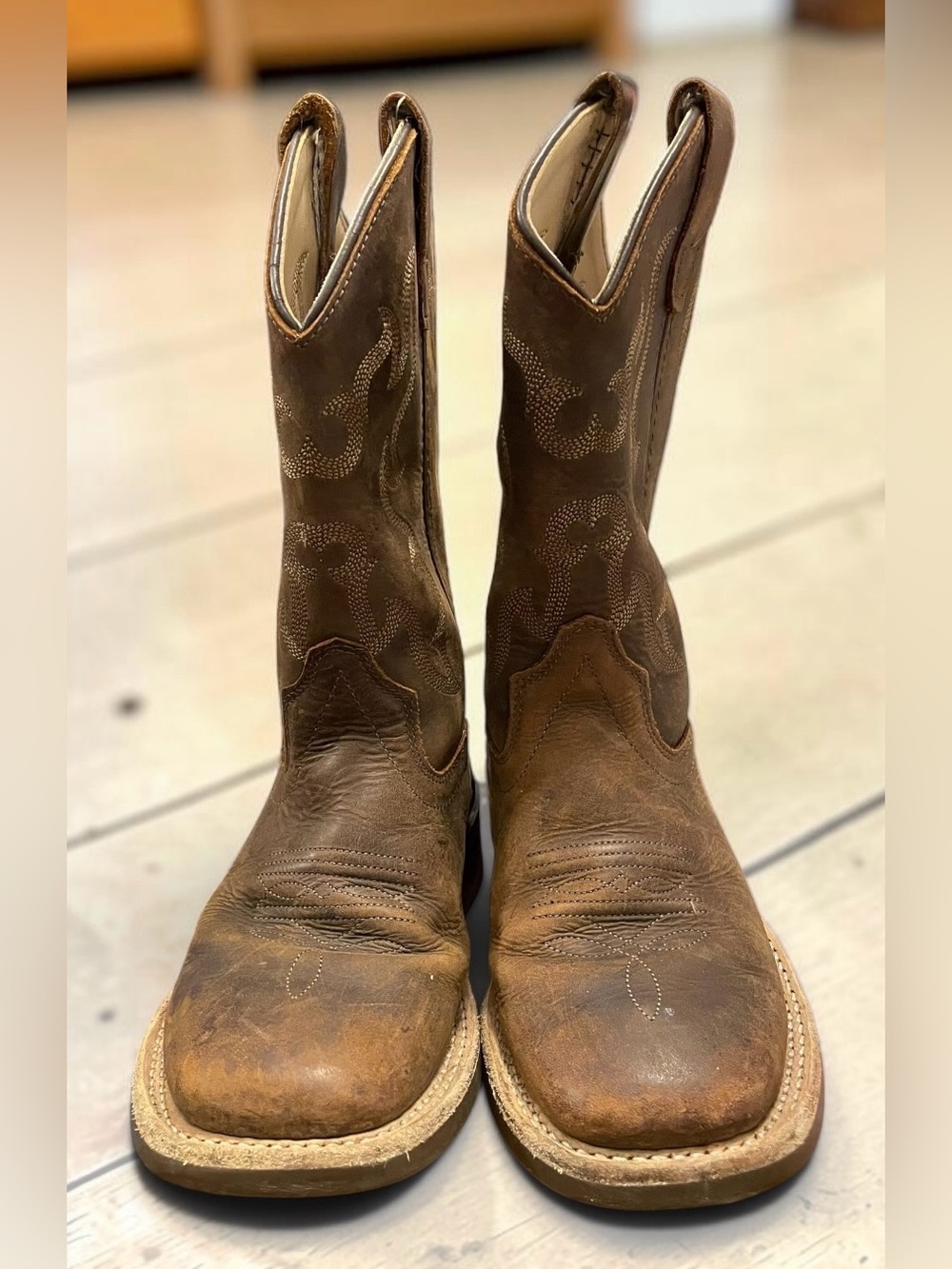Old West Boys Western Boots Size 12 O-D